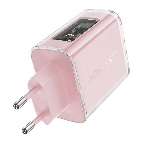 Wall charger Acefast A45, 2x USB-C, 1xUSB-A, 65W PD (pink) image 1