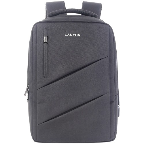 CANYON BPE-5, Laptop backpack for 15.6 inchProduct spec/size(mm): 400MM x300MM x 120MM(+60MM)Grey, Canyon LogoEXTERIOR materials:100% PolyesterInner materials:100% Polyestermax weigh image 1