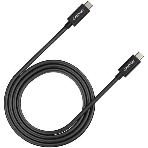 CANYON UC-44, cable, U4-CC-5A1M-E, USB4 TYPE-C to TYPE-C cable assembly 40G 1m 5A 240W(ERP) with E-MARK, CE, ROHS, black image 1