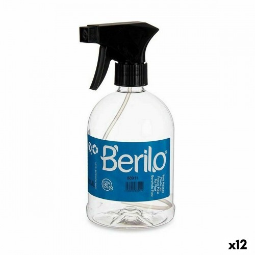 Berilo Pulverizatora Pudele Melns Caurspīdīgs Plastmasa 500 ml (12 gb.) image 1