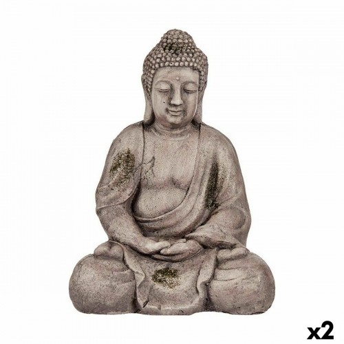 Ibergarden Dekoratīva figūra dārzam Buda Polirezīns 23 x 42 x 30 cm (2 gb.) image 1