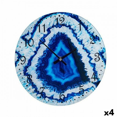 Gift Decor Настенное часы Мрамор Синий Стеклянный 30 x 4 x 30 cm (4 штук) image 1