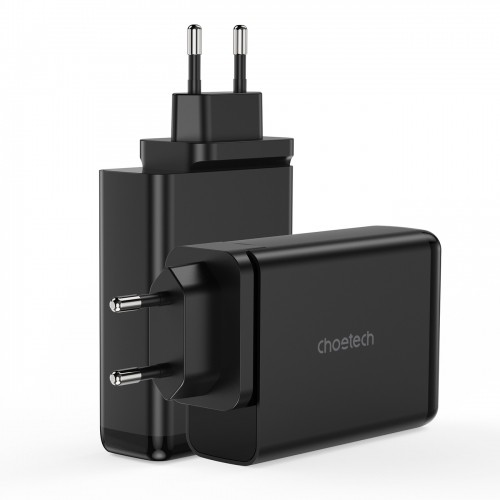 Choetech charger GaN 140W 4 ports (2x USB C, 2x USB) black (PD6005) image 1