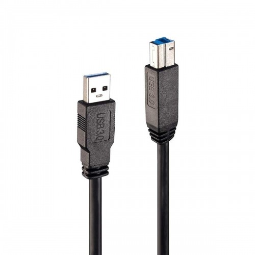USB A uz USB B Kabelis LINDY 43098 10 m Melns image 1
