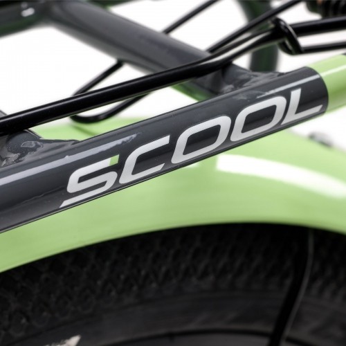 Scool Velosipēds S'COOL niXe 18" 1-speed coaster-brake Aluminium dark grey-pastel green image 1