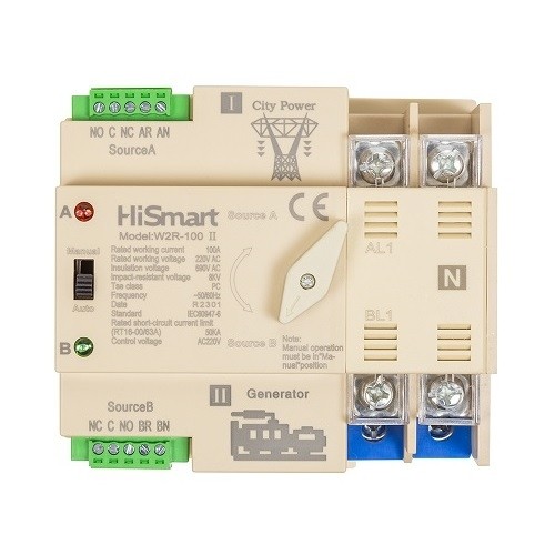 Automatic Transfer Switch HiSmart W2R-2P 220V 100A image 1
