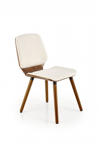 Halmar K511 chair, creamy / walnut image 1