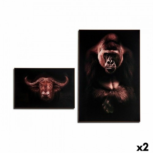 Gift Decor Glezna Gorilla bufalo skaidu plātnes 81,5 x 3 x 121,5 cm (2 gb.) image 1