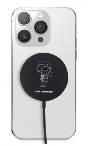 Karl Lagerfeld  
         
       Ikonik NFT MagSafe Wireless Charger 15W 
     Black image 1