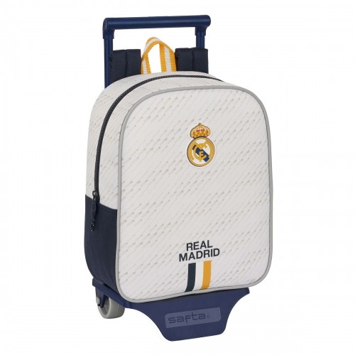 Школьный рюкзак с колесиками Real Madrid C.F. Белый 22 x 27 x 10 cm image 1