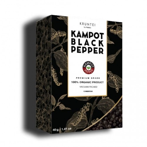 Kampot Pepper Juodieji kampoto pipirai Kampot Black Pepper, 40 gr image 1