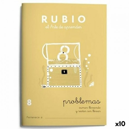 Matemātikas piezīmju grāmatiņa Rubio Nº 8 A5 Spāņu 20 Loksnes (10 gb.) image 1