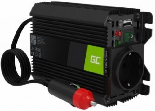 Greencell Green Cell Car Power Inverter Converter 12V to 230V / 150W / 300W Modified Sine Wave image 1