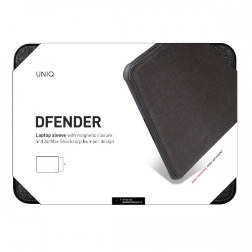 UNIQ etui Dfender laptop Sleeve 16" czarny|charcoal black image 1
