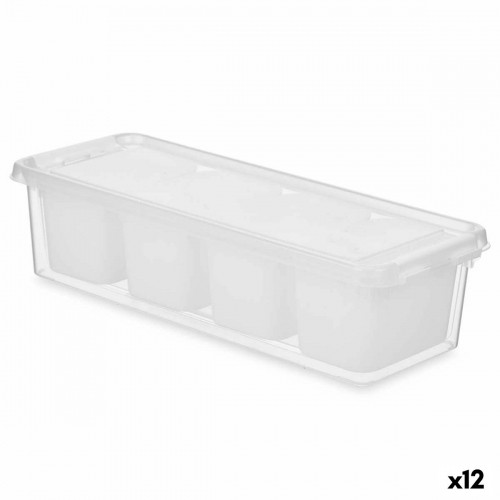 Kinvara Органайзер для холодильника Белый Прозрачный Пластик 37,5 x 9 x 14,3 cm (12 штук) image 1