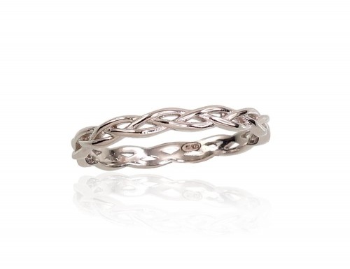 Серебряное кольцо #2101634(PRh-Gr), Серебро 925°, родий (покрытие), Размер: 17.5, 1.1 гр. image 1