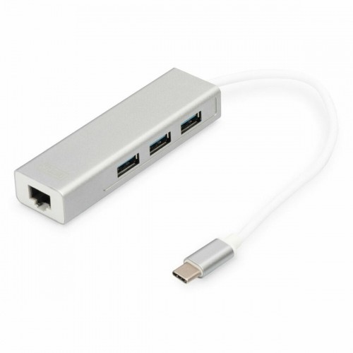USB-разветвитель Digitus Серый Белый/Серый Серебристый image 1