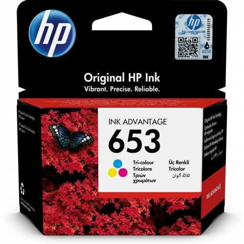 Картридж с оригинальными чернилами HP 653 Розовый/Желтый image 1