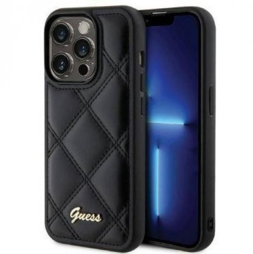 Guess  
       Apple  
       iPhone 15 Pro HC PU QUILTED METAL LOGO 
     Black image 1
