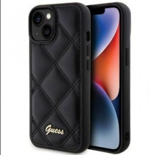 Guess  
       Apple  
       iPhone 15 HC PU QUILTED METAL LOGO 
     Black image 1