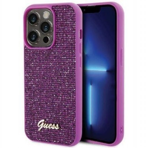 Guess  
       Apple  
       iPhone 15 Pro HC PU DISCO SCRIPT METAL 
     Purple image 1
