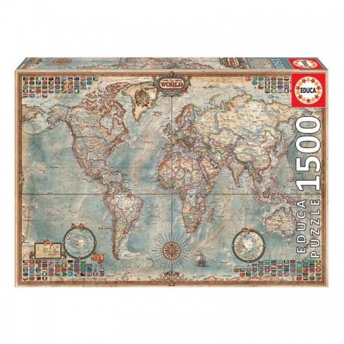 Puzle un domino komplekts Educa The World, Political map 16005 1500 Daudzums image 1