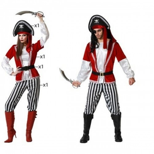 Bigbuy Carnival Маскарадные костюмы для взрослых Пират Красный image 1