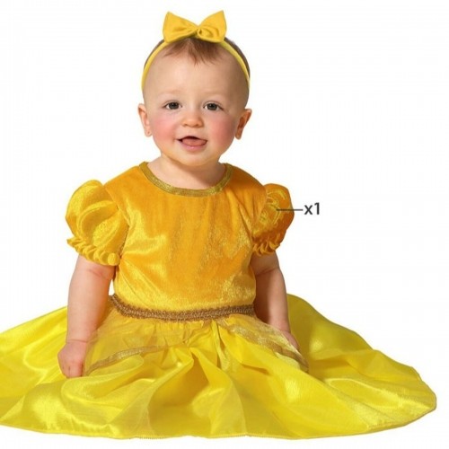 Bigbuy Carnival Маскарадные костюмы для младенцев Принцесса Позолоченный image 1
