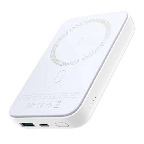 Joyroom power bank 10000mAh 20W Power Delivery Quick Charge magnetyczna wireless Qi charger 15W for iPhone MagSafe compatible white (JR-W020 white) image 1