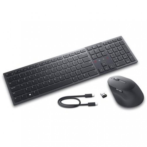 Dell Premier Collaboration Keyboard and Mouse KM900 Wireless, Included Accessories USB-C to USB-C Charging cable, LT, USB-A, Graphite image 1