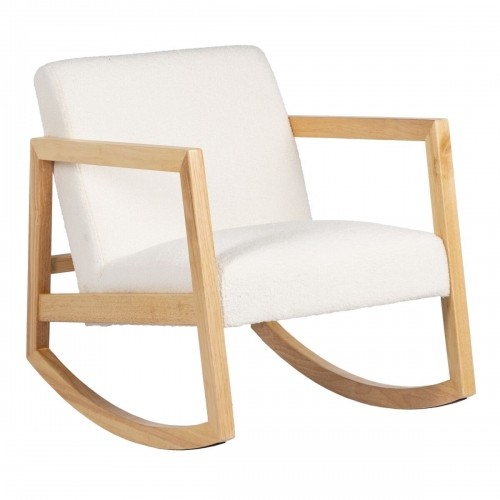 Bigbuy Home Šūpuļkrēsls Balts Dabisks Kaučuka koks Audums 60 x 83 x 72 cm image 1