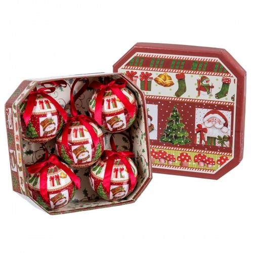 Bigbuy Christmas Ёлочные шарики Разноцветный бумага Polyfoam Дед Мороз 7,5 x 7,5 x 7,5 cm (5 штук) image 1