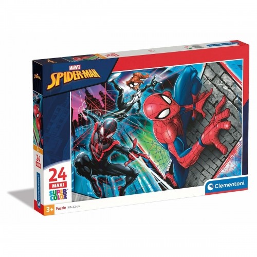 Puzle un domino komplekts Spiderman Clementoni 24497 SuperColor Maxi 24 Daudzums image 1
