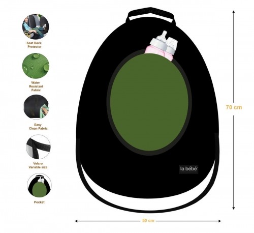 La bebe™ Car Seat Back Protector Avocado Art.148757 Black Защитный чехол для сидения (для спинки автомобильного сидения) купить по выгодной цене в BabyStore.lv image 1