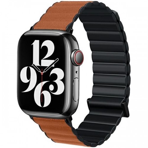 Beline pasek Apple Watch Magnetic Pro 42|44|45|49mm czarno|brązowy black|brown box image 1