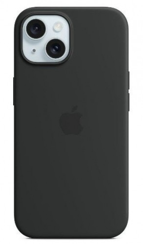 Apple  
       -  
       iPhone 15 Silicone Case with MagSafe - Black image 1
