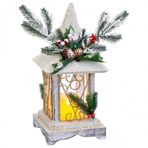 Bigbuy Christmas Новогоднее украшение Белый Деревянный Пластик Фонарь 14,5 x 14,5 x 32 cm image 1