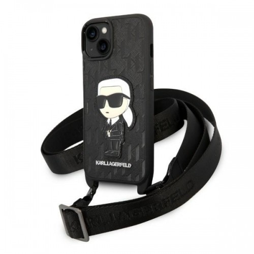 Karl Lagerfeld KLHCP14SSTKMK iPhone 14 6,1" czarny|black hardcase Monogram Ikonik Patch image 1