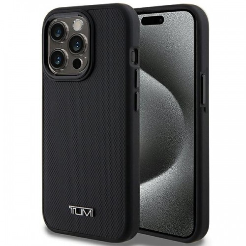 Tumi TUHMP15LRBAK iPhone 15 Pro 6.1" czarny|black hardcase Leather Balistic Pattern MagSafe image 1
