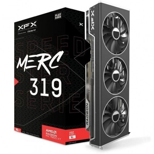 XFX Speedster MERC 319 Radeon RX 7800 XT Black Edition - 16GB GDDR6, HDMI, 3x DP image 1