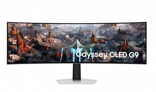 Monitor|SAMSUNG|Odyssey OLED G9 G93SC|49"|Gaming/Curved|Panel OLED|5120x1440|32:9|240Hz|0.03 ms|Height adjustable|Tilt|Colour Silver|LS49CG934SUXEN image 1
