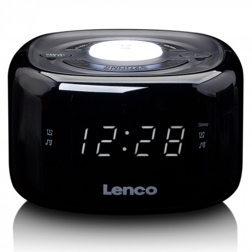 FM clock radio with night light Lenco CR12BK image 1