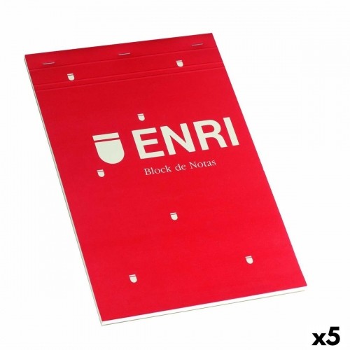 Piezīmju Bloku ENRI Sarkans A4 80 Loksnes 4 mm (5 gb.) image 1