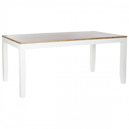Pusdienu galds DKD Home Decor Balts Brūns Akācija Mango koks 200 x 100 x 80 cm image 1