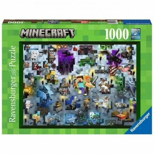 Puzle un domino komplekts Minecraft Mobs 17188 Ravensburger 1000 Daudzums image 1