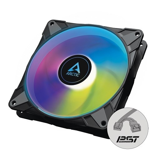 ARCTIC P14 PWM PST A-RGB Semi-Passive Case Fan, 4-pin, 140mm, Black image 1