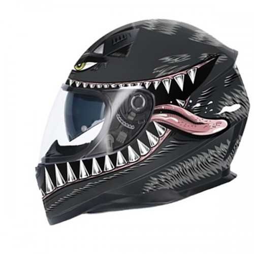 Shiro Helmets SH-881 SV WILDCAT (XXL) Black ķivere image 1