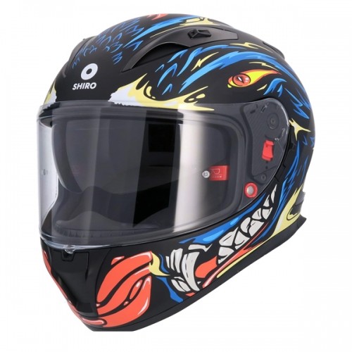 Shiro Helmets SH-605 RAPAZ (XL) BlackBlueMat. Ķivere image 1
