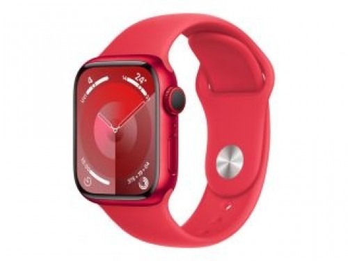 Apple  
         
       Watch Series 9 GPS + Cellular 41mm (PRODUCT)RED Aluminium Case with (PRODUCT)RED Sport Band - M/L image 1