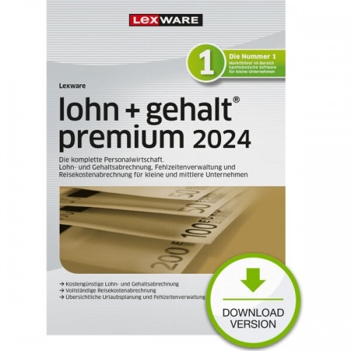 Lexware lohn+gehalt premium 2024 Download Jahresversion (365-Tag image 1